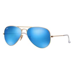 Ray-Ban Aviator Classic Sunglasses With Blue Flash Lenses