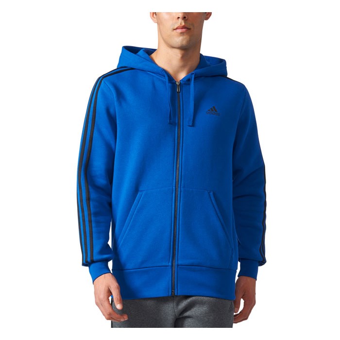 Adidas Men&#39;s Essentials 3S Full-Zip Hoodie