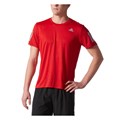 Adidas Men&#39;s Response Short Sleeve Running Shirt Front Red