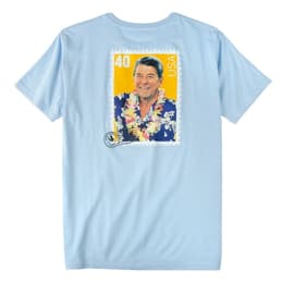 Rowdy Gentleman Men's Reagan Hawaii Stamp Short Sleeve Pocket T-shirt