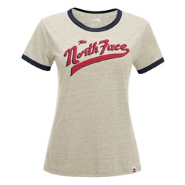 The North Face Women's Americana Ringer T-shirt Vintage White Heather