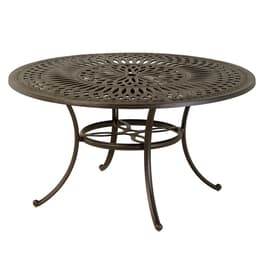 Hanamint Mayfair 54" Round Table with Inlaid Lazy Susan