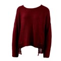 Love Stitch Women's Crochet Fringe Sweater