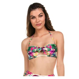 Isabella Rose Women's Hot Tropics Bandeau Bikini Top