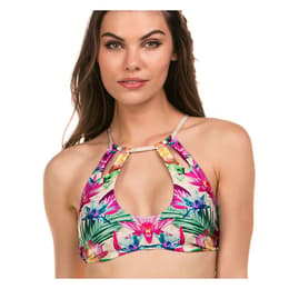 Isabella Rose Women's Hot Tropics High Neck Bikini Top