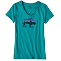 Patagonia Women's Fitz Roy Bison V-Neck Short Sleeve T-Shirt alt image view 2