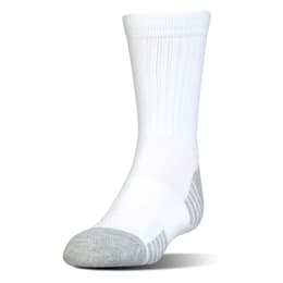 Under Armour Men's HeatGear Tech Crew Socks 3 Pack White
