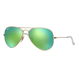 Ray-Ban Aviator Classic Sunglasses With Green Polarized Lenses