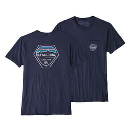 Patagonia Men's Fitz Roy Hex Organic Pocket Short Sleeve T Shirt
