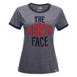 The North Face Women's Americana Ringer T-shirt TNF Medium Grey Heather