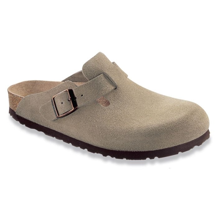 Birkenstock Men&#39;s Boston Soft Footbed Suede Clogs