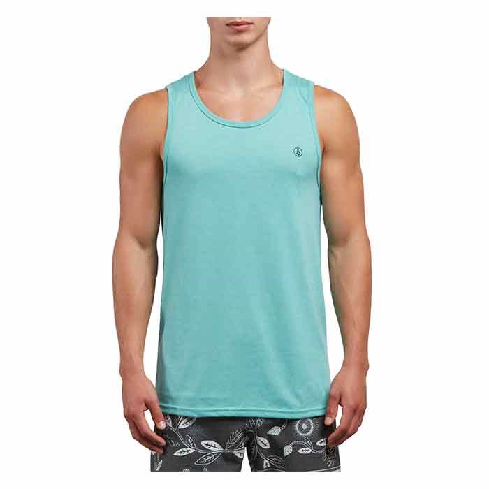 Volcom Men's Solid Turquoise Heather Tank