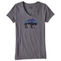 Patagonia Women's Fitz Roy Bison V-Neck Short Sleeve T-Shirt alt image view 1