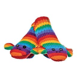 Knitwits Kids Stripe Sock Monkey Rainbow Mittens