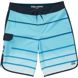 Billabong Boy's 73 X Stripe Boardshorts Light Blue