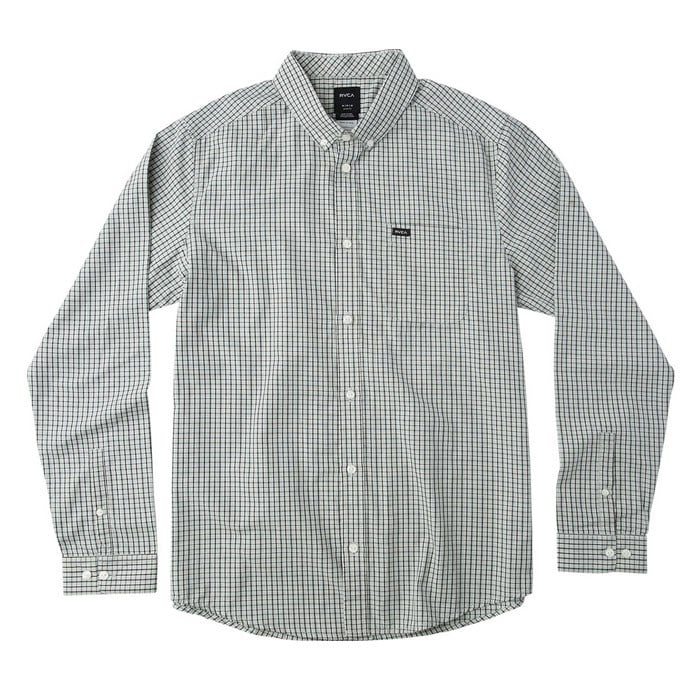 Rvca Men's Thatll Do Plaid 2 Long Sleeve Sh