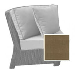 North Cape Cabo 45 Degree Sectional Corner Chair Cushion - Canvas Taupe W/ Linen Canvas Welt