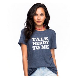 Sub_Urban Riot Women's Talk Nerdy To Me Short Sleeve Loose Fit T Shirt