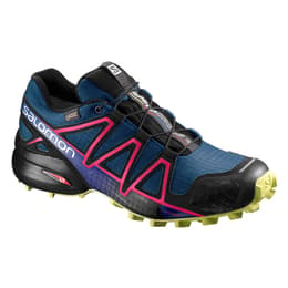 Salomon Women's Speedcross 4 GTX Trail Running Shoes Poseidon/Pink/Lime