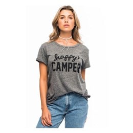 Sub_Urban Riot Women's Happy Camper Short Sleeve Loose Fit T Shirt