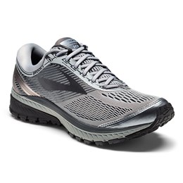 Brooks Men's Ghost 10 Running Shoes Grey/Charcoal/Ebony