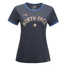 The North Face Women's Americana Ringer T-shirt Urban Navy Heather