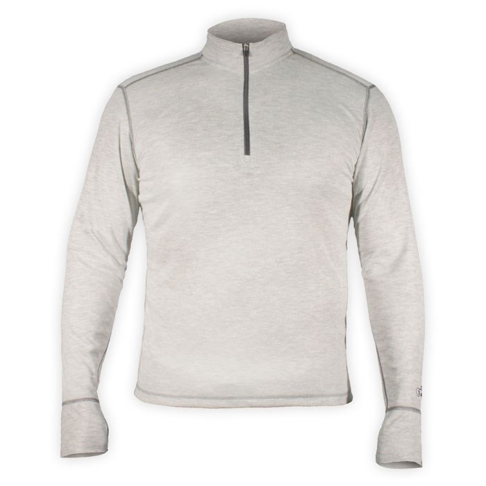 Hot Chillys Men's Geo-Pro Midweight Solid Zip T-neck