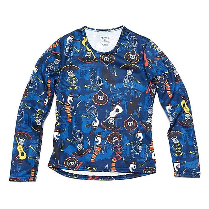 Hot Chillys Youth Pepper Skins Print Crewneck