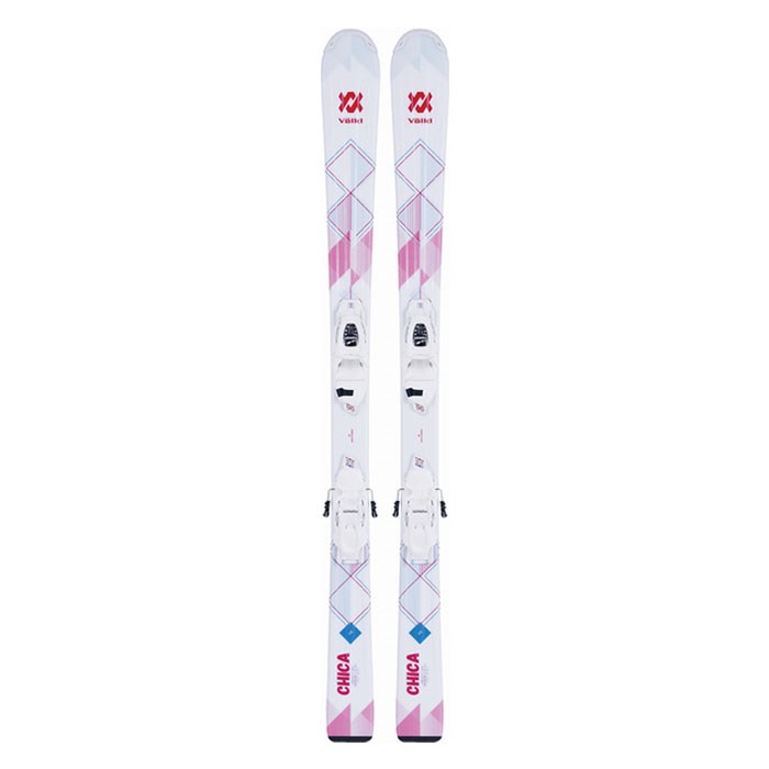 Volkl Girl's Chica 68 Skis with vMotion Jr