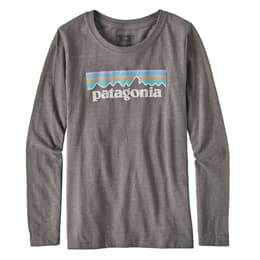 Patagonia Girl's Pastel P6 Logo Long Sleeve Shirt