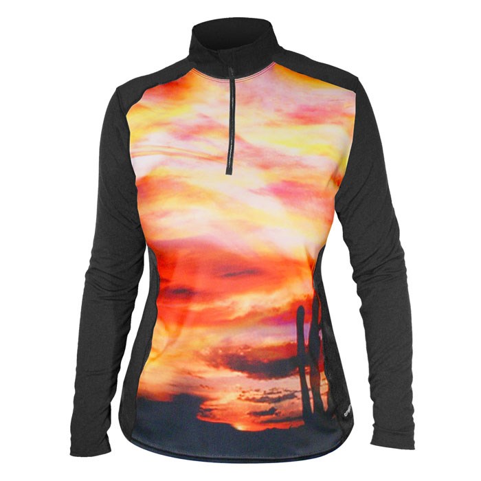 Hot Chillys Women&#39;s Peachskins Print 1/4 Zi