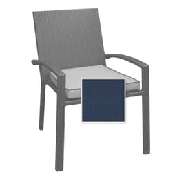 North Cape Dining Chair Cushion - Indigo W/ Dove Welt