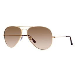 Ray-Ban Aviator Classic Sunglasses With Light Brown Gradient Lenses