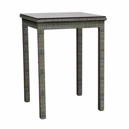 North Cape Cabo 30" Square Willow Pub Table with Glass Top