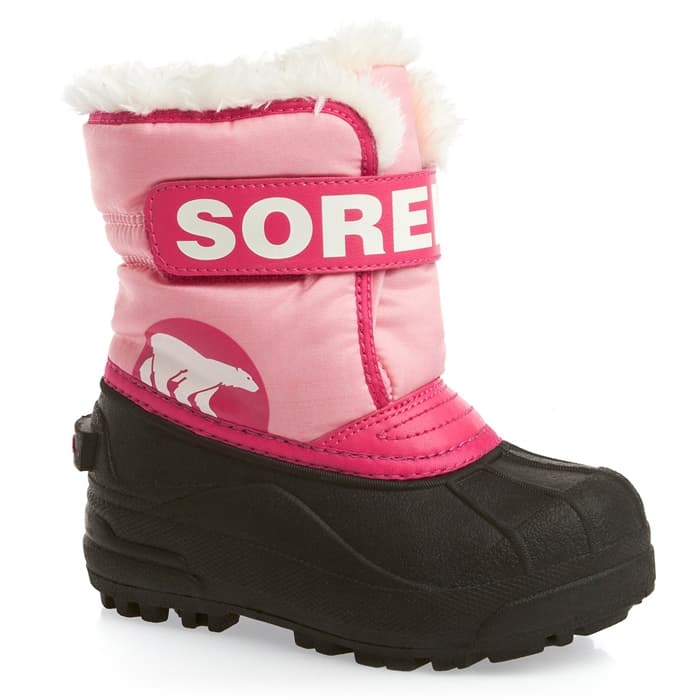 Sorel Youth Snow Commander Apres Boots Pink Right Side