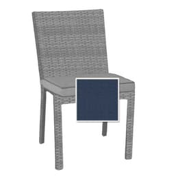 North Cape Cabo Dining Side Chair Cushion - Indigo W/ Dove Welt