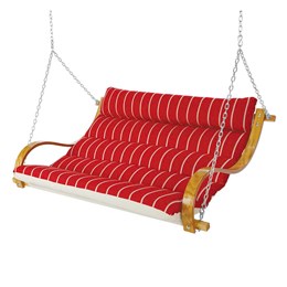 Hatteras Royal Red Stripe Deluxe Cushioned Double Swing