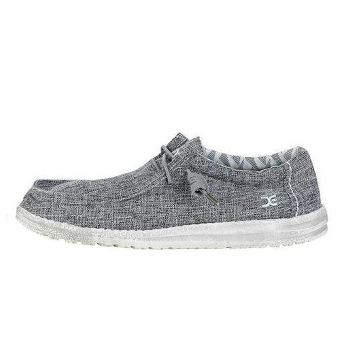 Hey Dude Men's Wally Linen Casual Shoes Iron