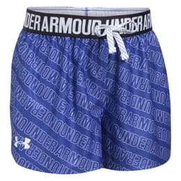 Under Armour Girl's Printed Play Up Wordmark Shorts