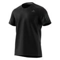 Adidas Men&#39;s Response Short Sleeve Running Shirt Front Black