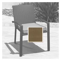 North Cape Cabo Dining Chair Cushion - Canvas Taupe W/ Linen Canvas Welt