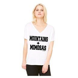 Oil Digger Tees Women's Mountains & Mimosas Short Sleeve T Shirt