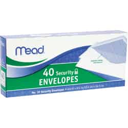 Mead 9.5 in. W x 4.12 in. L No. 10 White Envelopes 40 pk