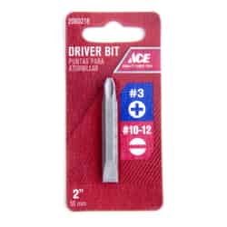 Ace Phillips/Slotted #3/#10-12 in. x 2 in. L S2 Tool Steel Hex Shank Double-Ended Screwdriver B