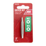 Ace Square Recess #2/#3 in. x 2 in. L S2 Tool Steel 1/4 in. Double-Ended Screwdriver Bit Set 1