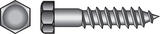 HILLMAN 1/4 in. x 4-1/2 in. L Hex Steel Lag Screw 100 pk