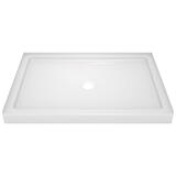 Delta 3-1/2 in. H x 34 in. W x 48 in. L White Shower Base Acrylic Center Rectangle