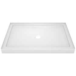 Delta 3-1/2 in. H x 34 in. W x 48 in. L White Shower Base Acrylic Center Rectangle