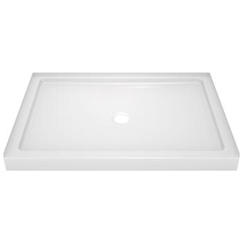 Delta 3-1/2 in. H x 34 in. W x 48 in. L White Shower Base Acrylic Center Rectangle