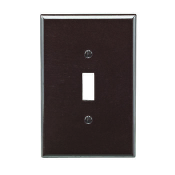 Leviton Brown 1 gang Toggle Wall Plate 1 pk Plastic